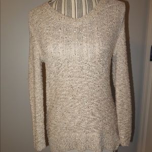 Loft sparkly gold sweater (womens S)